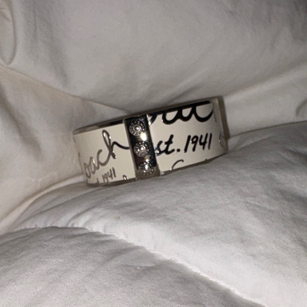 Coach Script Bracelet with Silver Accents
